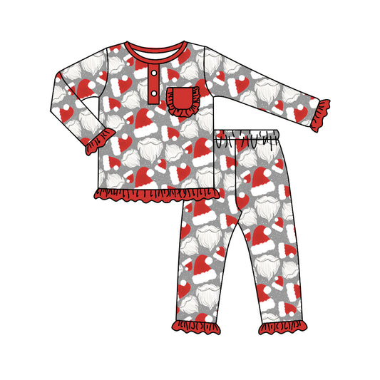 Baby Girls Christmas Santa 2pcs Pajamas Clothing Sets preorder(moq 5)