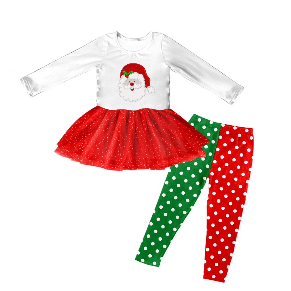 Baby Girls Christmas Santa tutu Top Legging Clothing Sets preorder(moq 5)