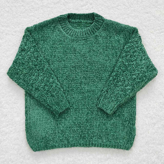 Baby Girls Green Color Fall Long Sleeve Sweaters
