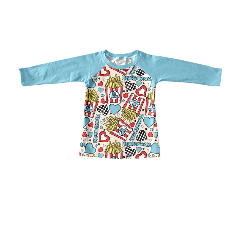 Baby Boys Valentines Fries Long Sleeve Shirts Tops Preorder(moq 5)