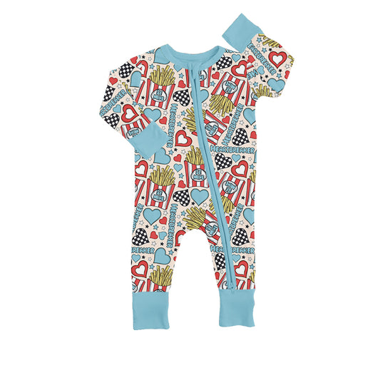 Baby Infant Boys Fries Valentines Long Sleeve Rompers preorder(moq 5)