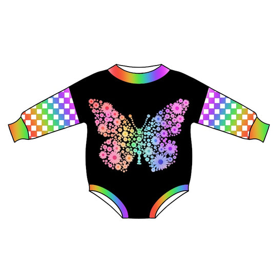Baby Kids Colorful Butterfly Long Sleeve Rompers preorder(moq 5)