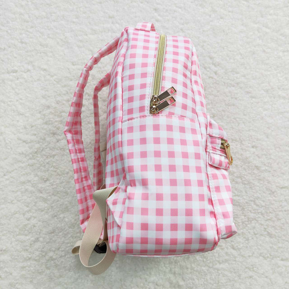 Baby Girls Children Pink Checkered Back Bags