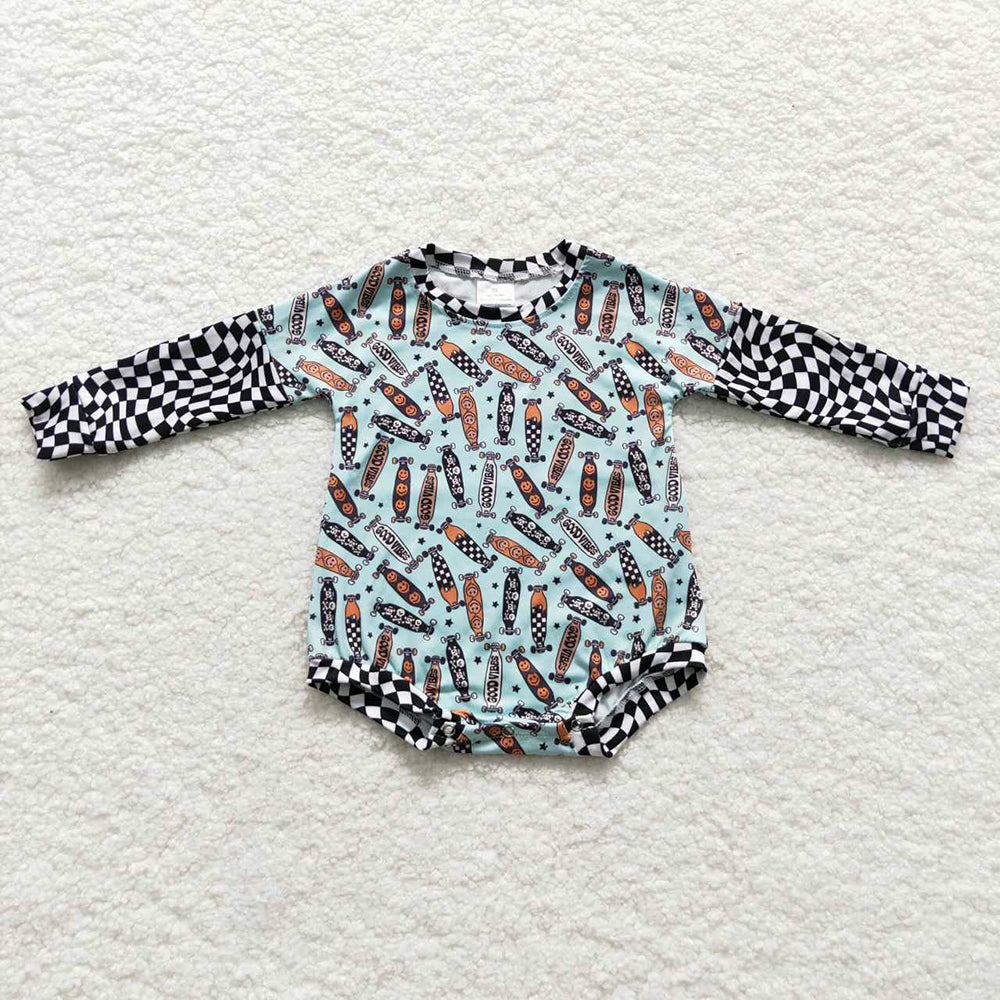 Baby Infant Kids Scoot Long Sleeve Rompers