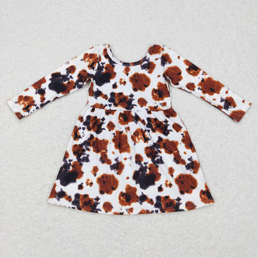 Baby Girls Western Cowhide Knee Length Dresses