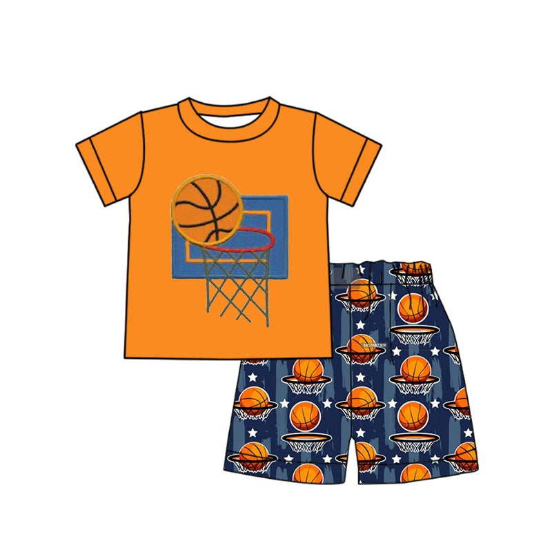 Baby Boys Basketball Short Sleeve Top Shorts Clothes Sets preorder(moq 5)