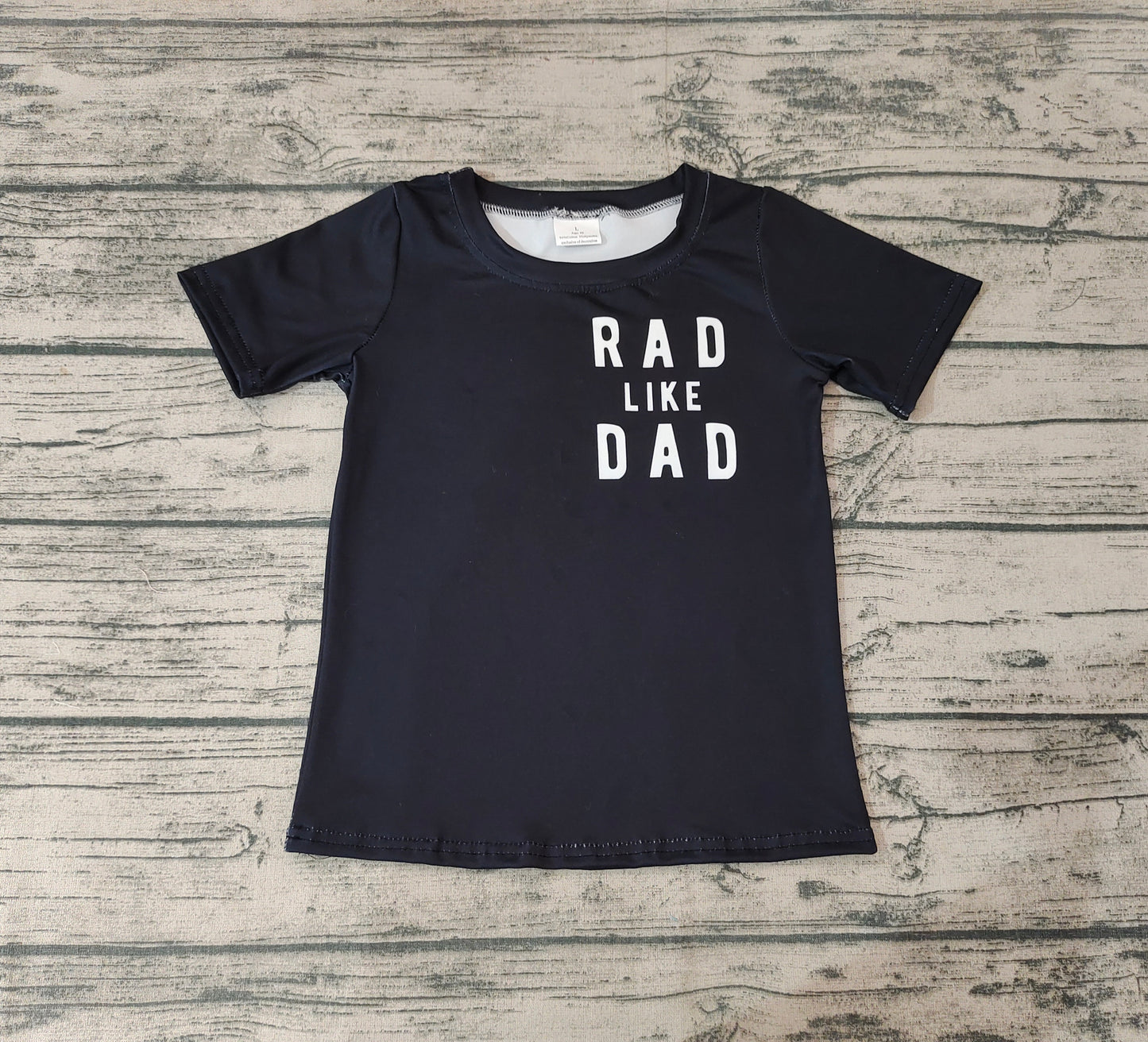 Baby Kids Black Checkered Short Sleeve Tee Shirt Tops