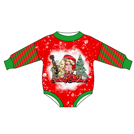 Baby Girls Long Sleeve Christmas Singer Rompers preorder(moq 5)