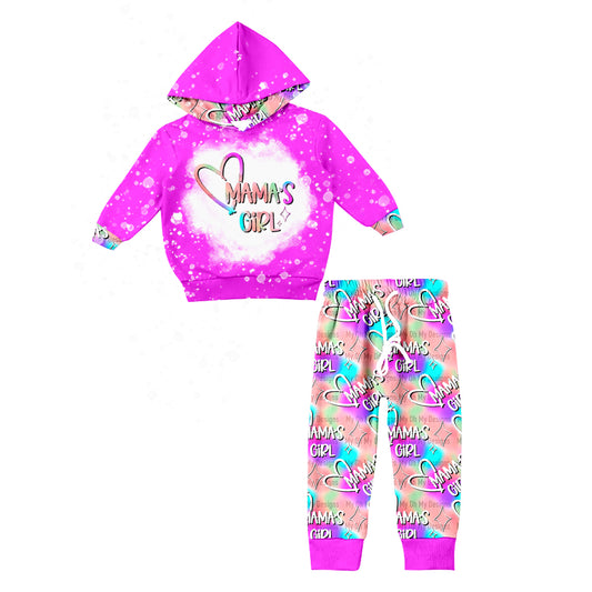 Baby Girls Mama's Girl Hooded Top Pants Clothing Sets preorder(moq 5)