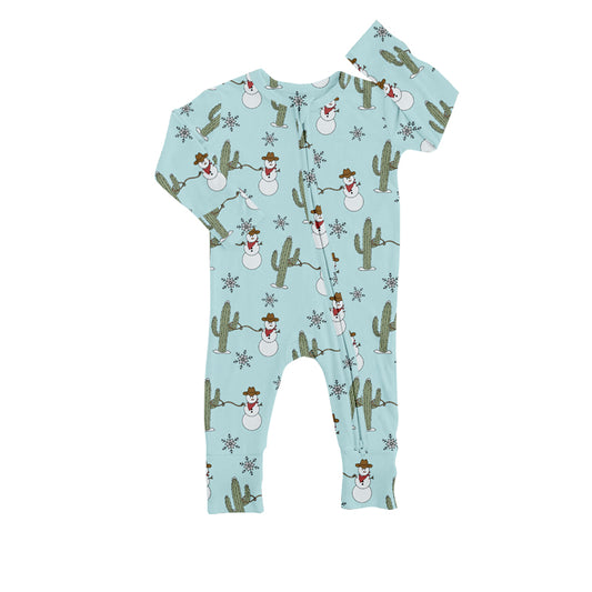 Baby Infant Kids Snowman Cactus Zip Rompers preorder(moq 5)