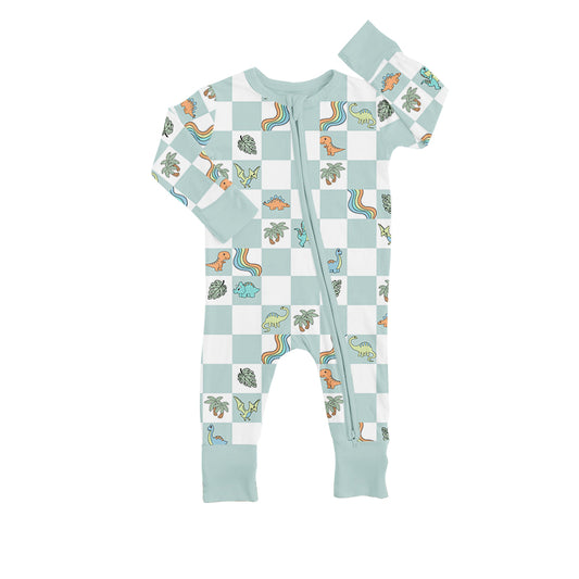 Baby Infant Boys Dinosaur Zip Long Sleeve Rompers preorder(moq 5)