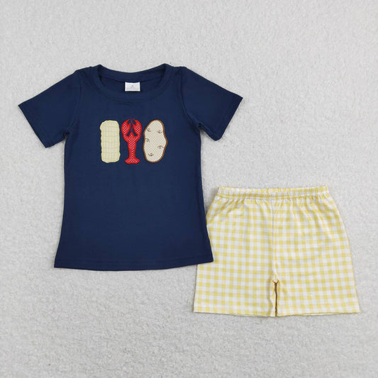 Baby Boys Crawfish Boiled Potato Tee Shirts Tops Shorts Clothes Sets