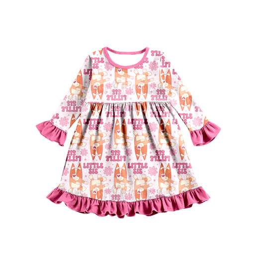 Baby Girls Little Sister Dogs Dresses preorder(moq 5)