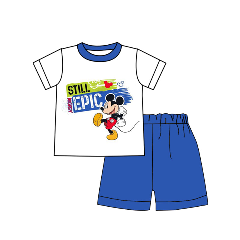 Baby Boys Toddler Cartoon Tee Top Shorts Clothes Sets preorder(moq 5)