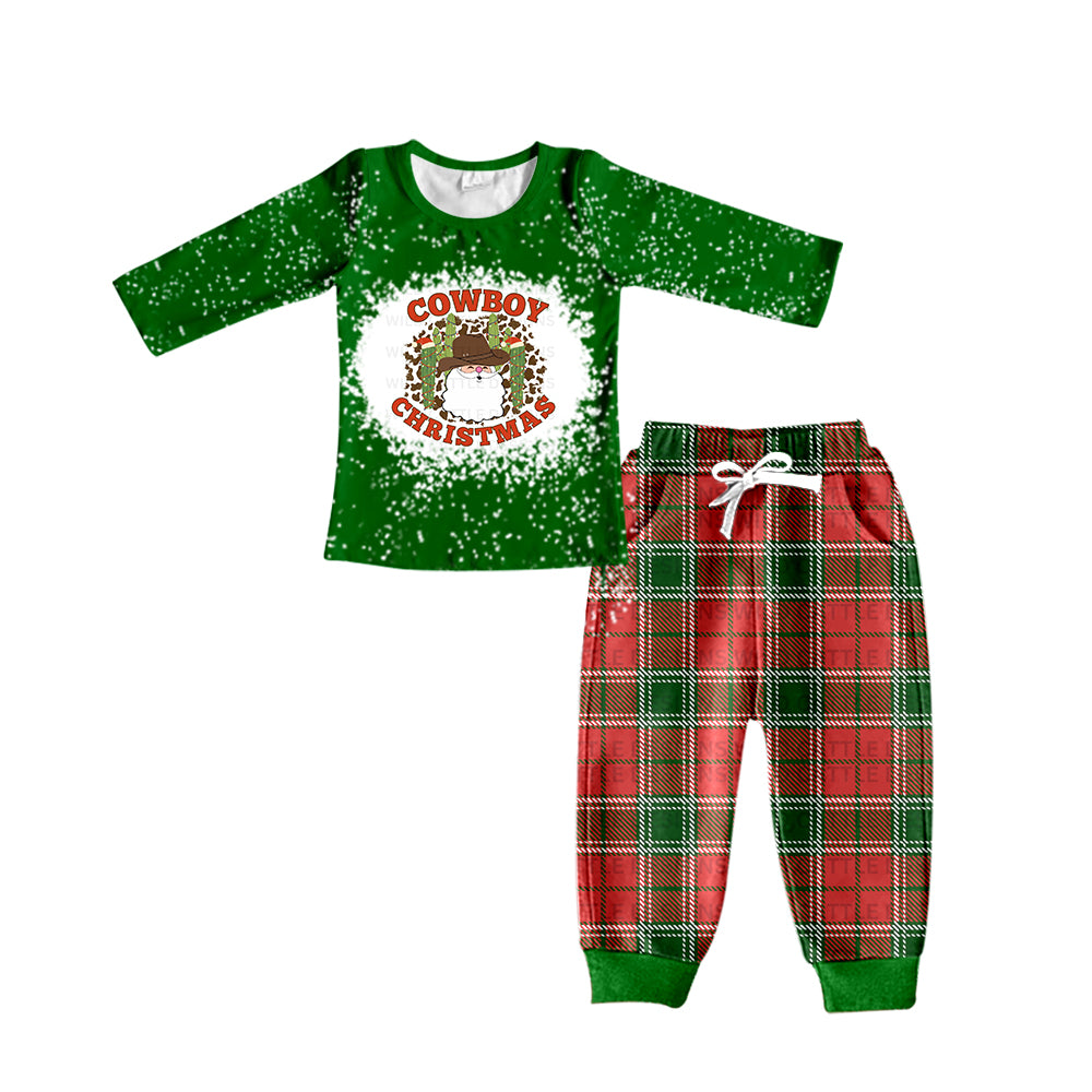 Baby Boys Christmas Cowboy Shirt Pants Clothes Sets preorder(moq 5)