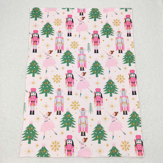 USA Shop Baby Kids Girls Christmas Pink Soldier Minky Blankets