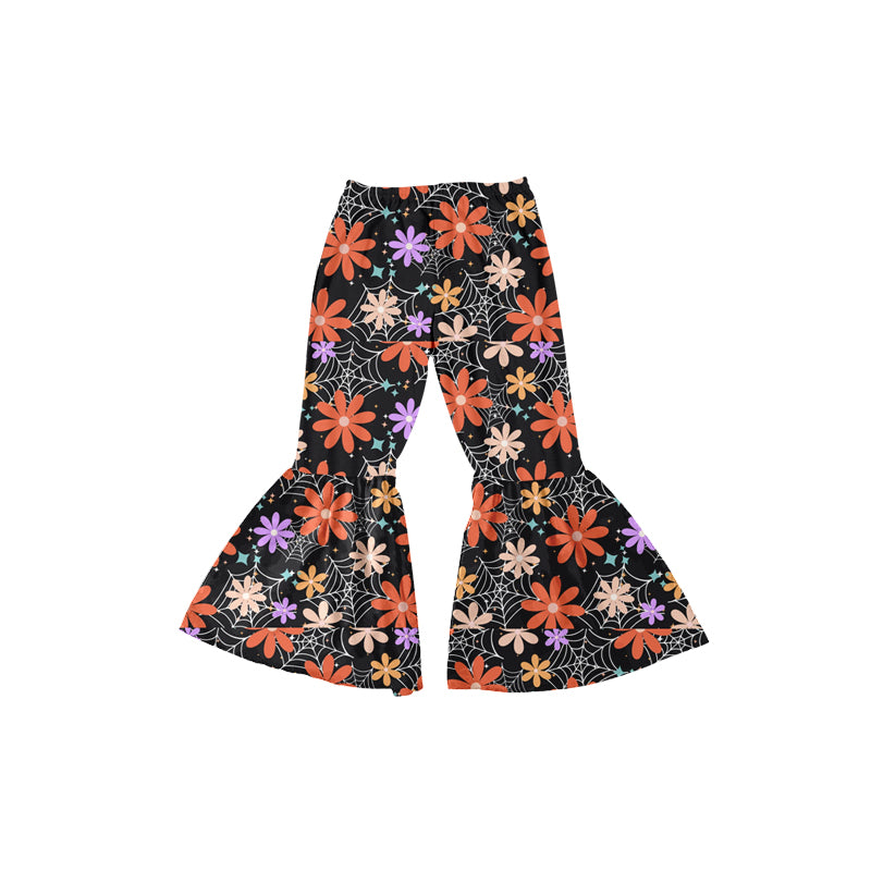 Baby Girls Black Flowers Web Bottom Pants preorder(moq 5)