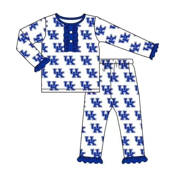 Baby Girls Team UK Top Ruffle Pants Pajamas Clothes Sets order preorder (moq 5)