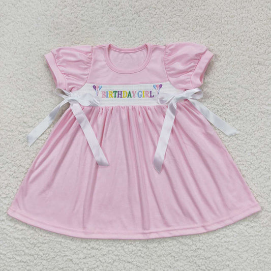 Baby Girls Birthday Girl Bows Smocked Dresses