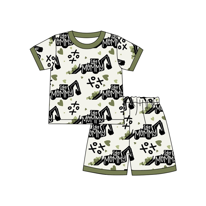 Baby Boys Mommy Dig Top Shorts Pajamas Sets preorder(moq 5)