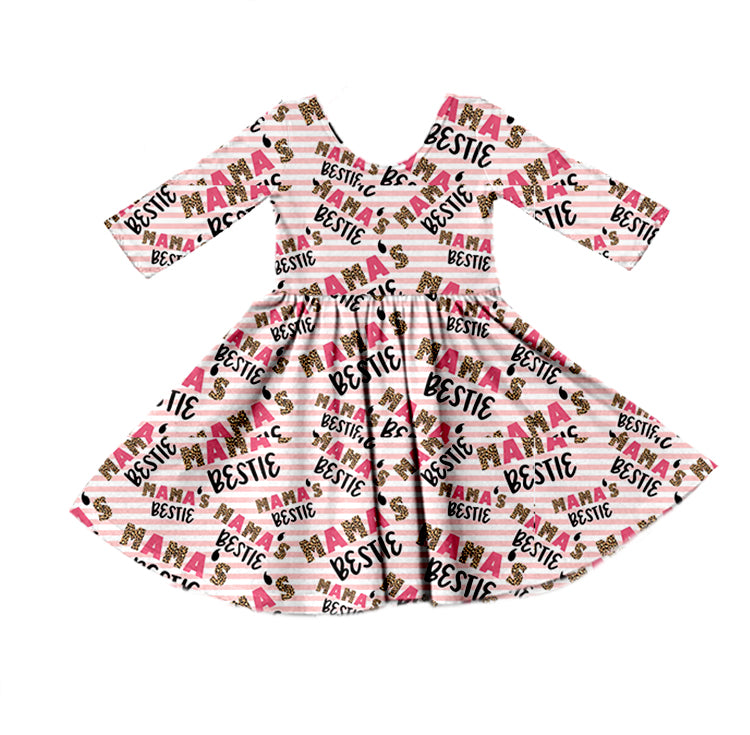 Baby Girls Mama's Bestie Knee Length Dresses preorder(moq 5)