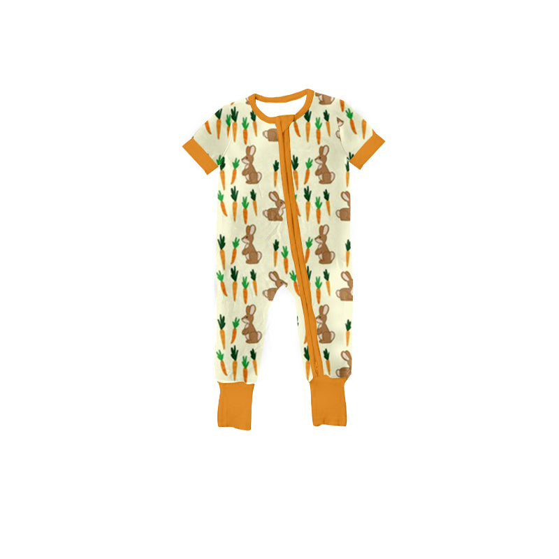 Baby Kids Easter Rabbit Carrot Zip Rompers preorder(moq 5)