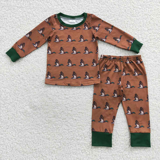 Baby Boys Duck Fall Pajamas Clothes Sets