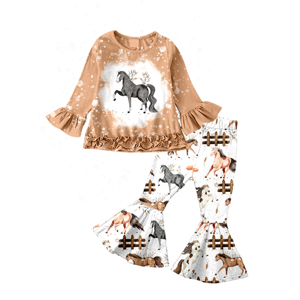 Baby Girls Horse Bell Pants Clothes Sets preorder(moq 5)