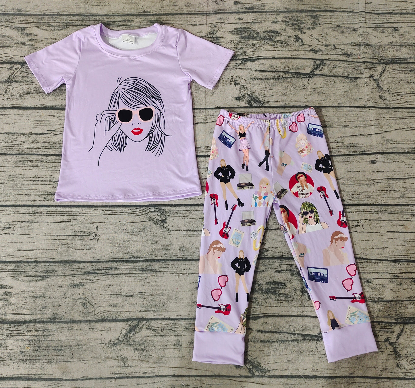 Baby Girls Purple Singer Shirt Legging Pants Clothes Sets