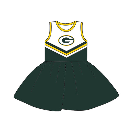 Baby Girls Cheerleader 8 sleeveless knee length Dresses preorder(moq 5)