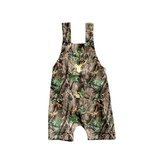 Baby Infant Boys Camo Hunting Deer Pocket Straps Rompers preorder(moq 5)