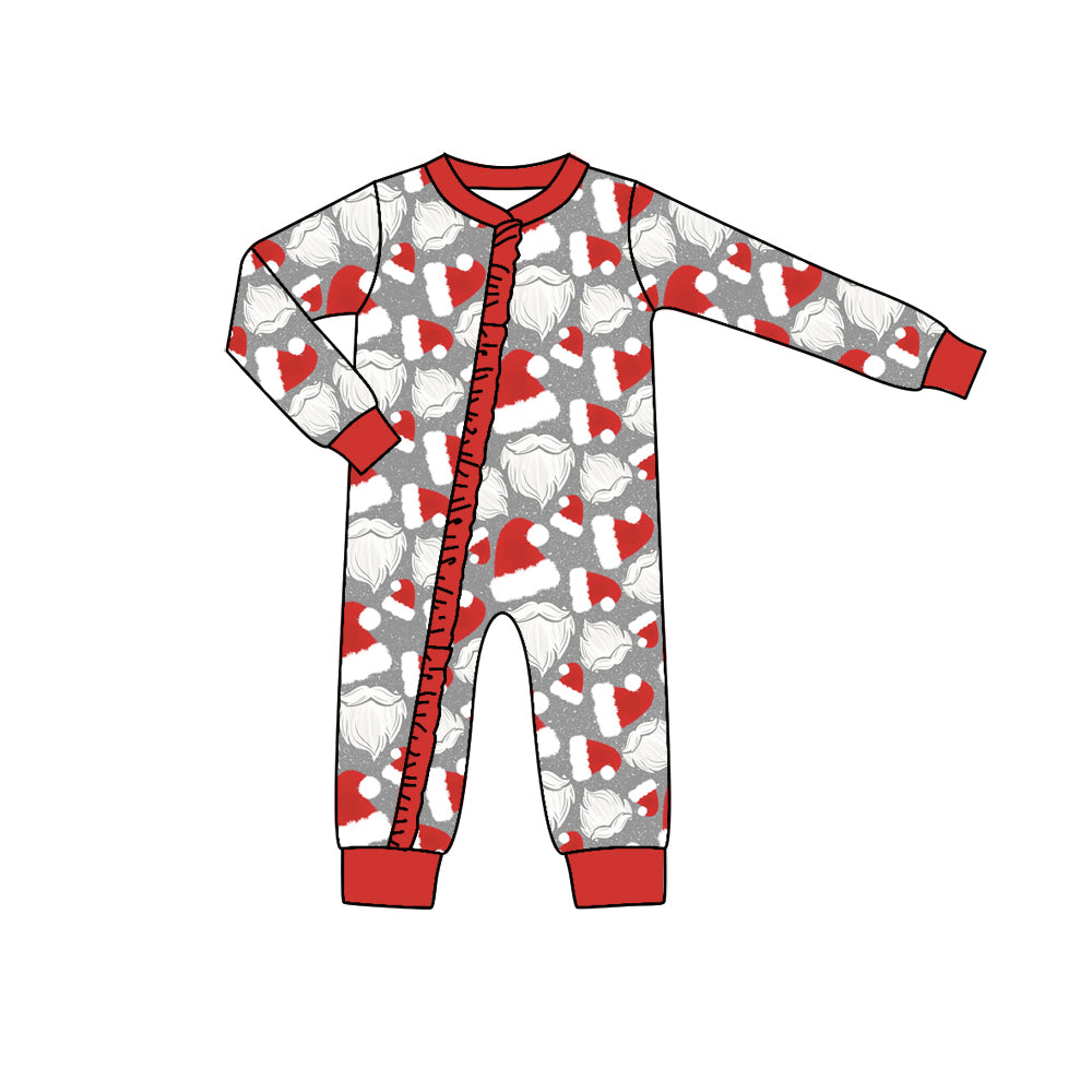 Baby Infant Girls Christmas Sants Long Sleeve Zip Rompers preorder(moq 5)