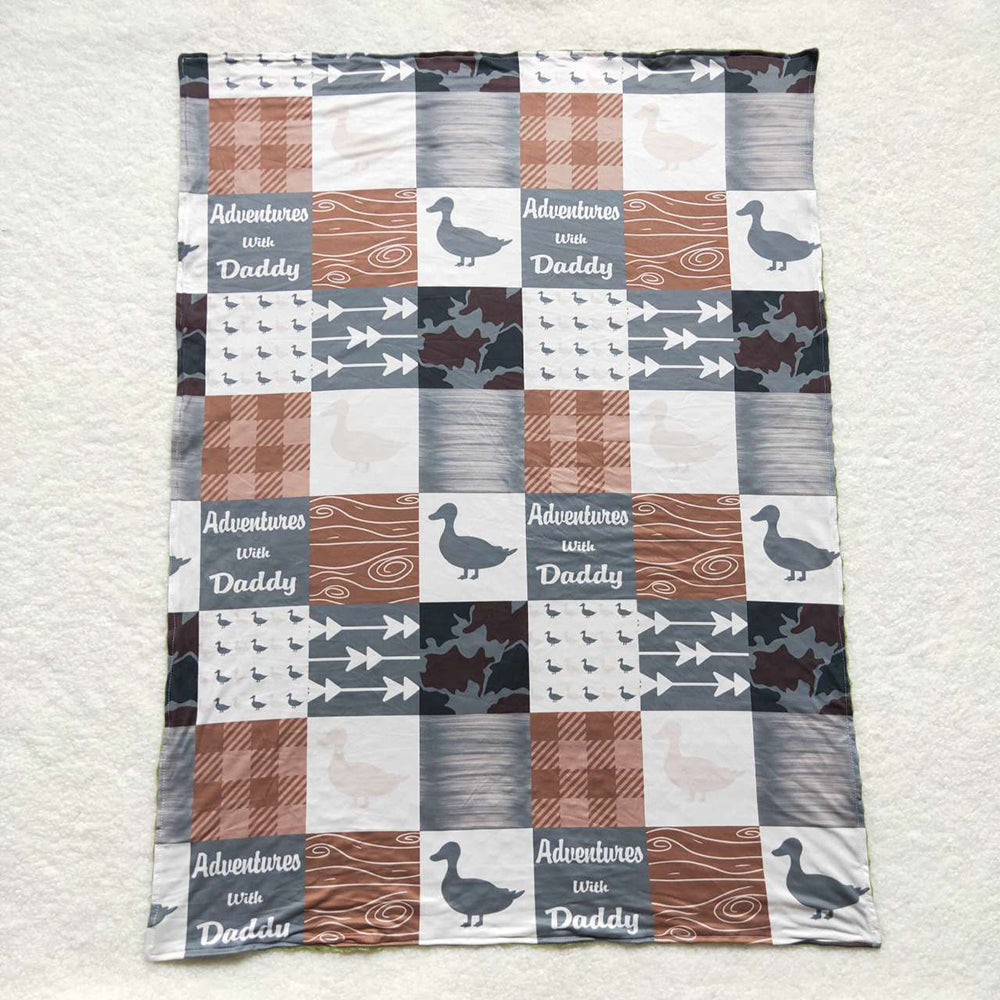 Baby Kids Hunting Duck Minky Blankets