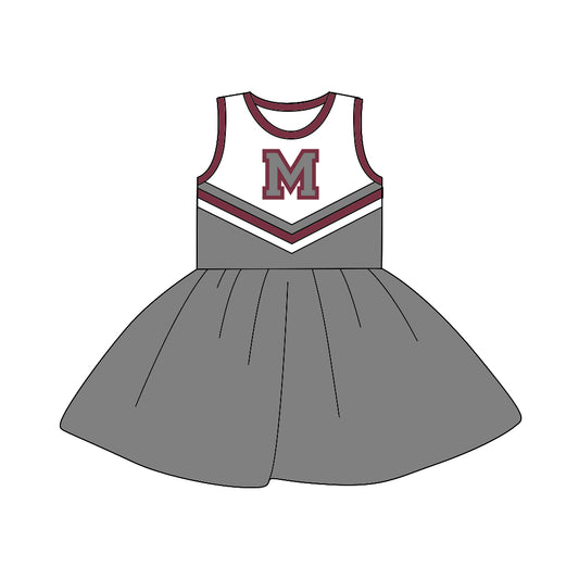 Baby Girls Cheerleader 5 sleeveless knee length Dresses preorder(moq 5)