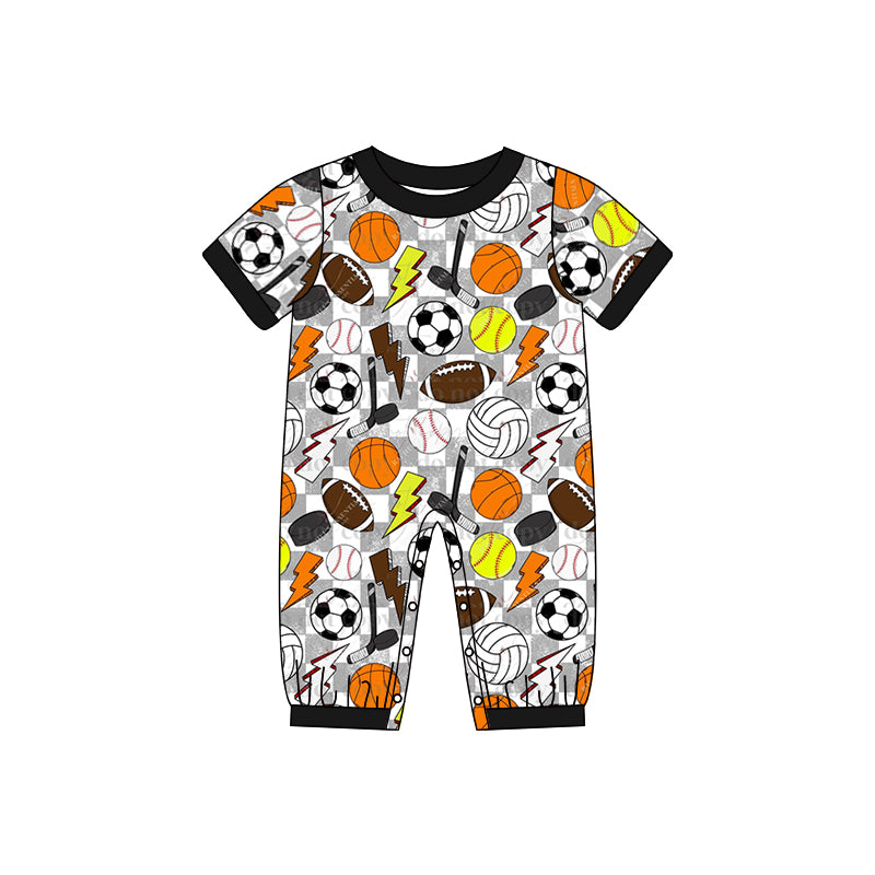 Baby Boys Balls Short Sleeve Sleepers Rompers preorder(moq 5)