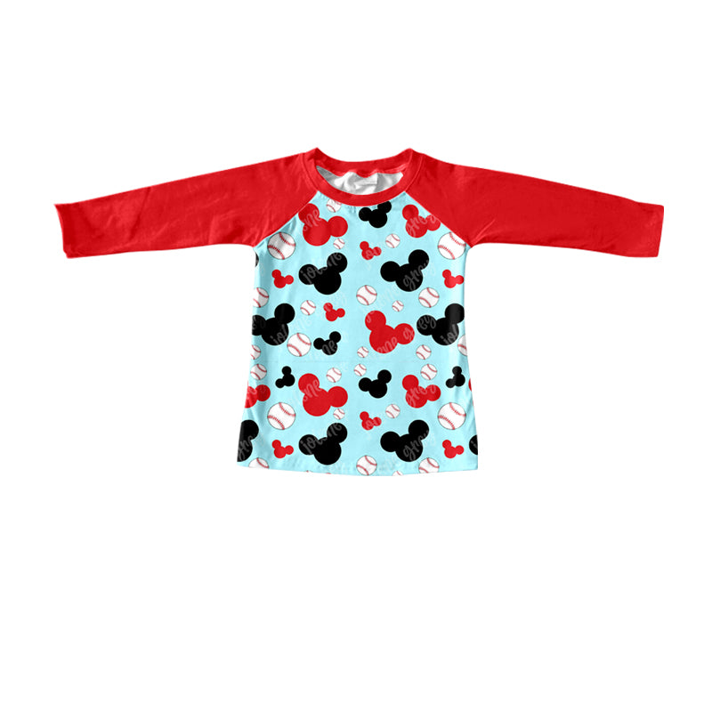 Baby Girls Blue Cartoon Shirt Tee Shirts preorder(moq 5)