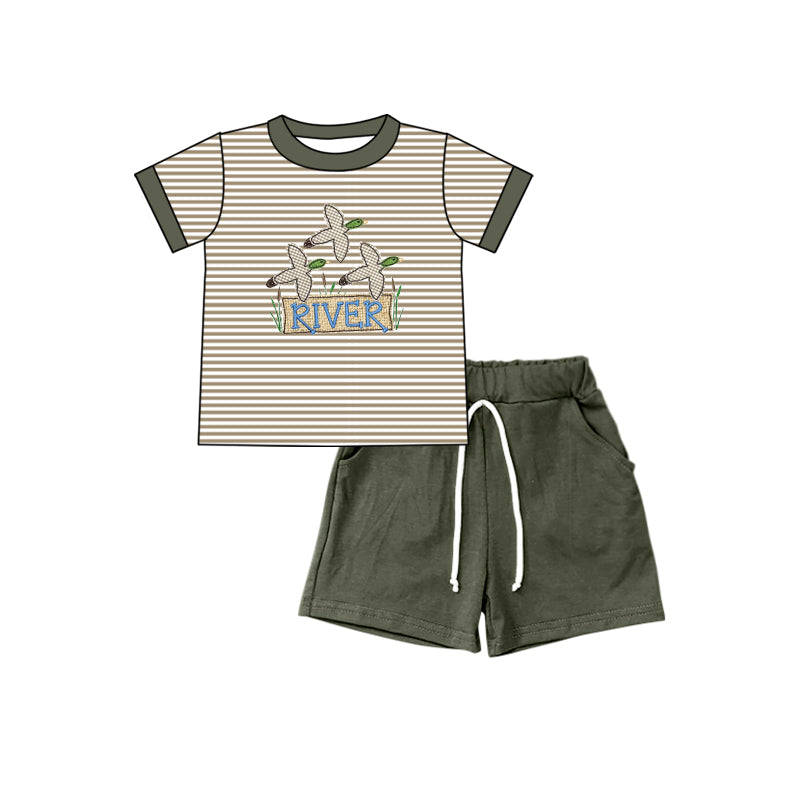 Baby Boys Duck River Shirt Shorts Clothes Sets Preorder(moq 5)