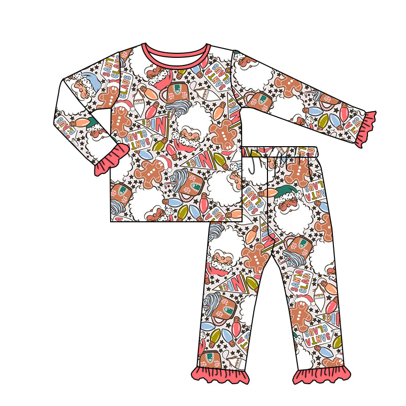 Baby Girls Christmas Long Sleeve 2pcs Pajamas Clothing Sets preorder(moq 5)