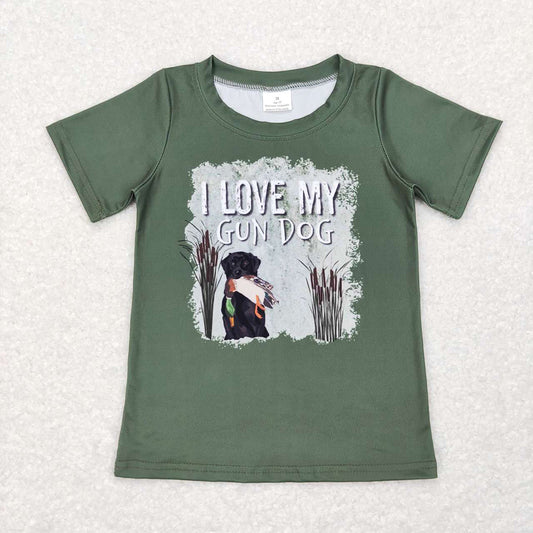 Baby Boys I Love My Gun Dog Hunting Short Sleeve Tee Shirts Tops