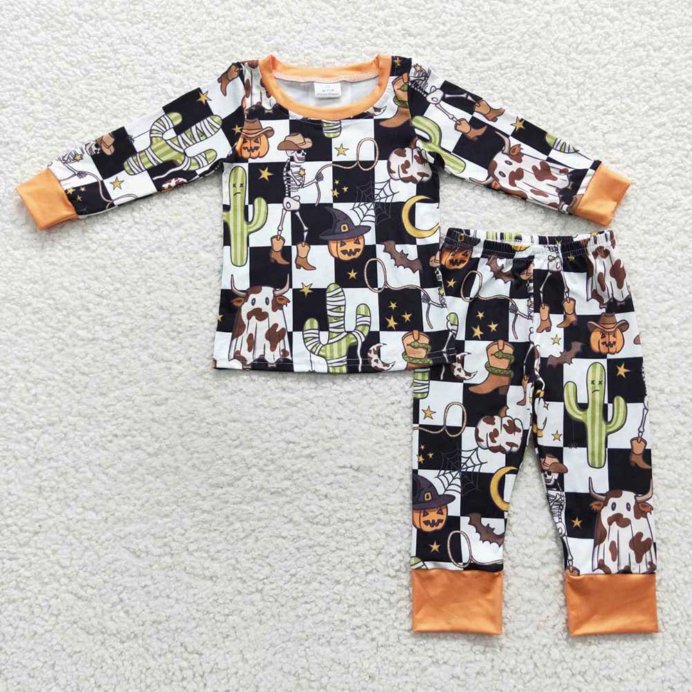 Baby Children Halloween Western Pajamas Clothes Sets