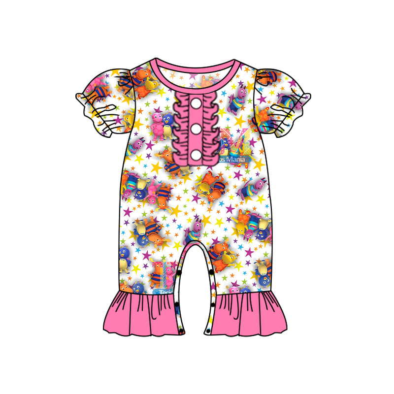 Baby Girls Short Sleeve Cartoon Rompers preorder(moq 5)