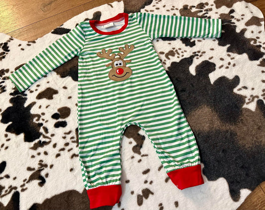 Baby Boys Christmas Deer Rompers