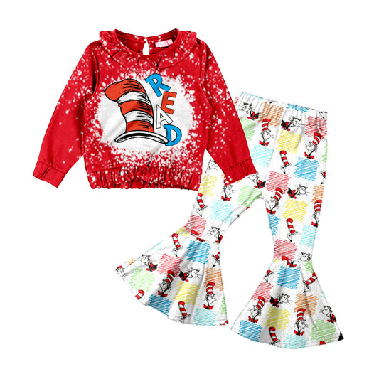 Baby Girls Read Long Sleeve Bell Pants Clothes Sets preorder(moq 5)