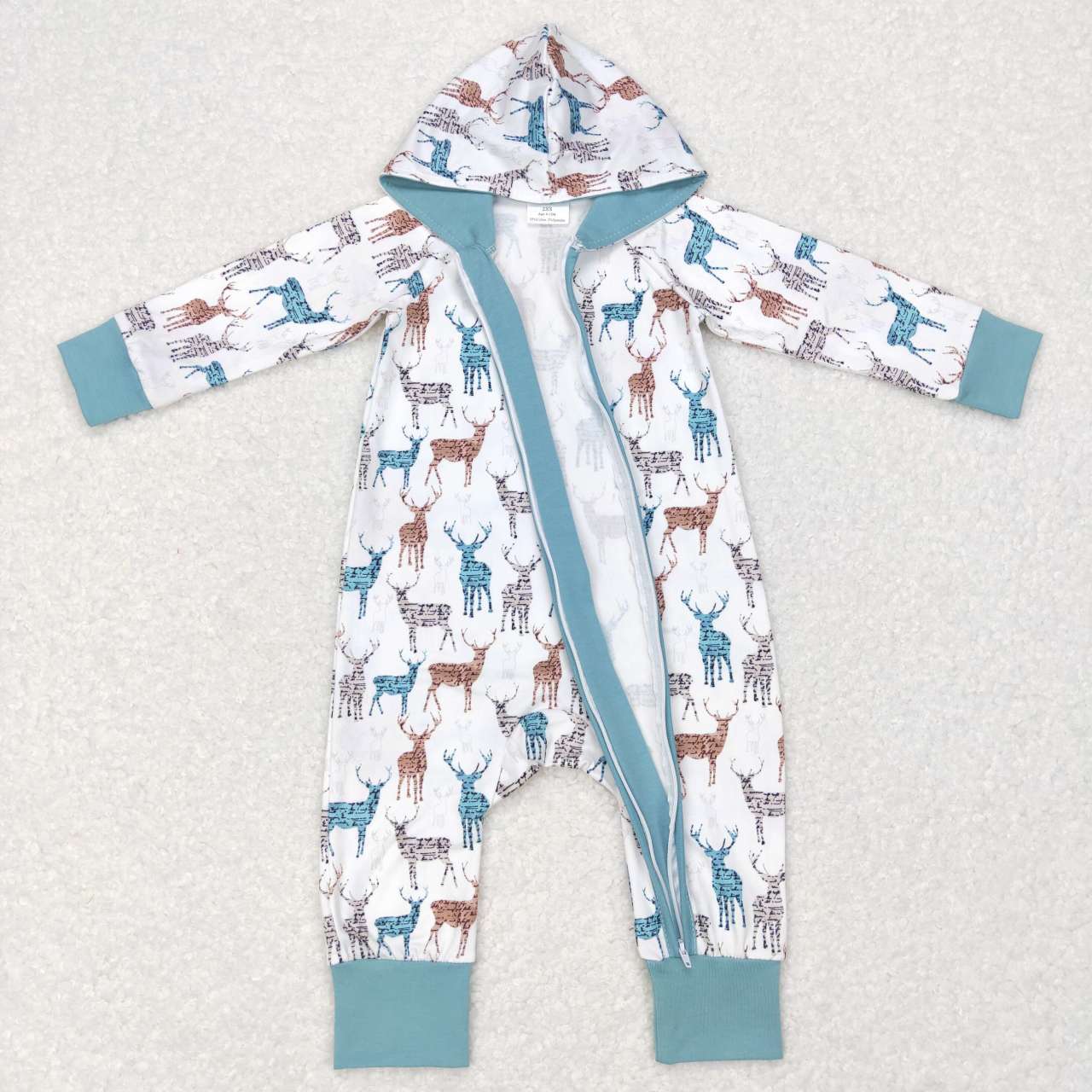 Baby Infant Kids Deer Long Sleeve Hooded Rompers