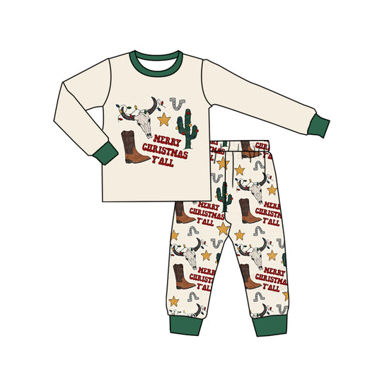 Baby Boys Western Christmas Boots Pants Clothes Sets preorder(moq 5)