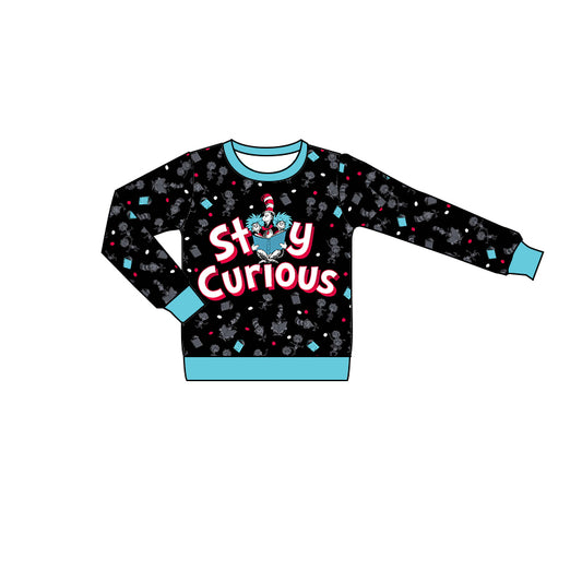 Baby Boys Stay Curious Dr Reading Long Sleeve Shirt Tops Preorder(moq 5)