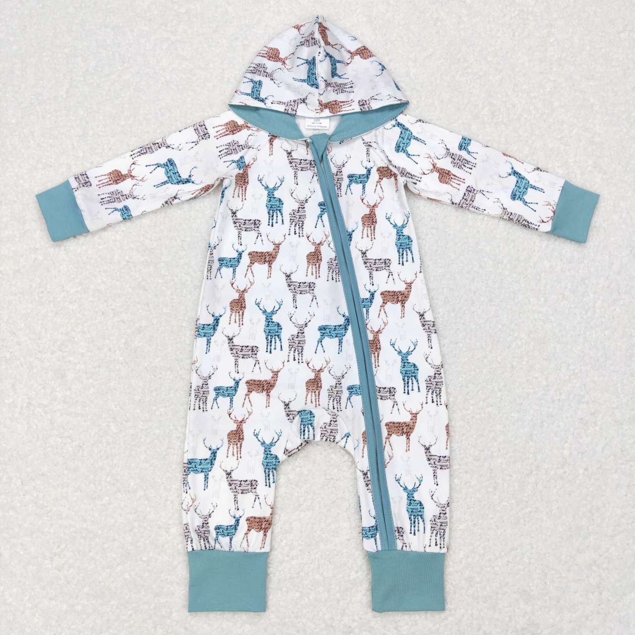 Baby Infant Kids Deer Long Sleeve Hooded Rompers