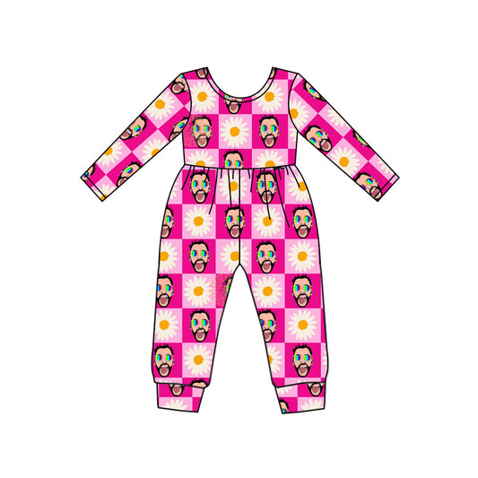 Baby Girls Pink Flowers Jumpsuits preorder(moq 5)