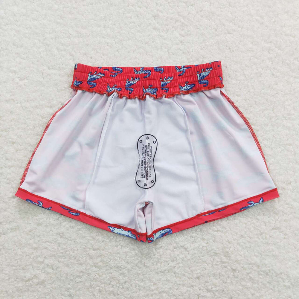 Baby Boys Summer Red Alligator Trunks Swimsuits Swimwears