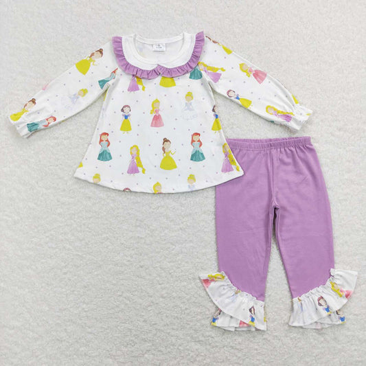Baby Girls Princess Tunic Tops Lavender Legging Clothing Sets